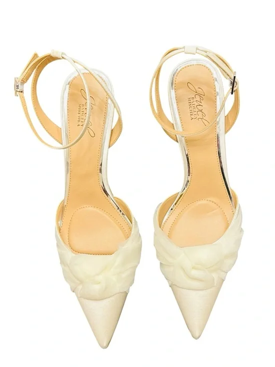 Jewel Badgley Mischka Federica Satin Knot Stiletto Pumps Women’s 9M - Picture 5 of 12